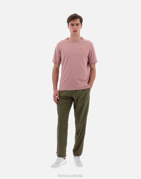 RESORT T-SHIRT IN BASIC COTTON Herno Men Pink 2L0H726 Clothing