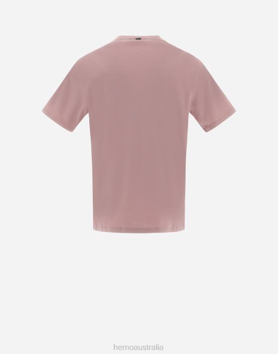 RESORT T-SHIRT IN BASIC COTTON Herno Men Pink 2L0H726 Clothing