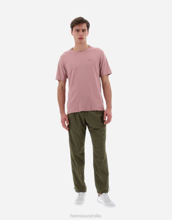 RESORT T-SHIRT IN BASIC COTTON Herno Men Pink 2L0H726 Clothing