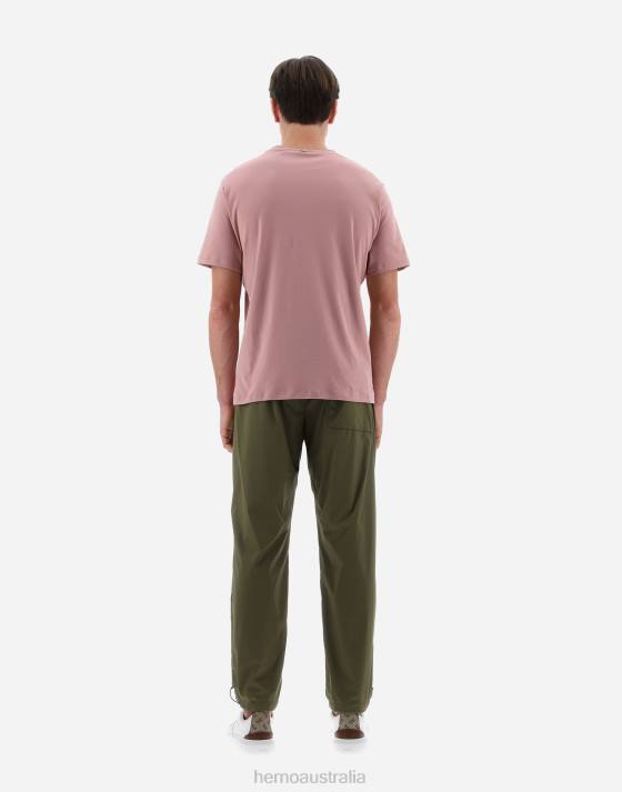 RESORT T-SHIRT IN BASIC COTTON Herno Men Pink 2L0H726 Clothing