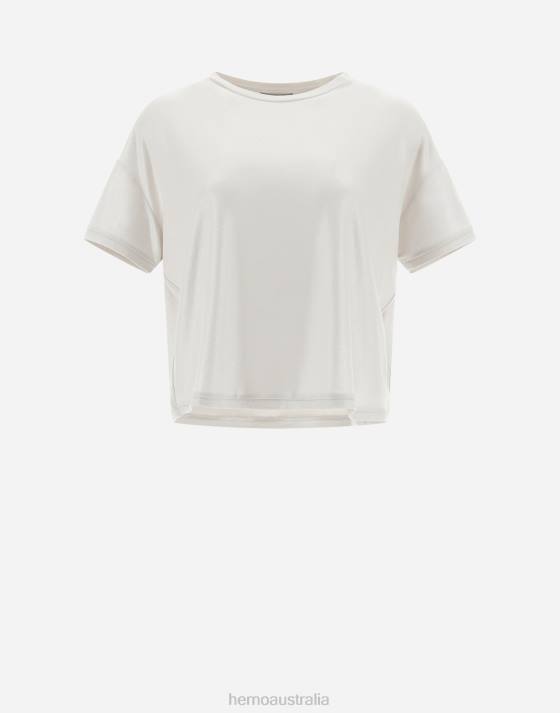 RESORT T-SHIRT IN COATED JERSEY Herno Women Chantilly 2L0H209 Clothing