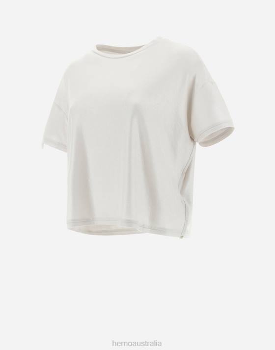 RESORT T-SHIRT IN COATED JERSEY Herno Women Chantilly 2L0H209 Clothing