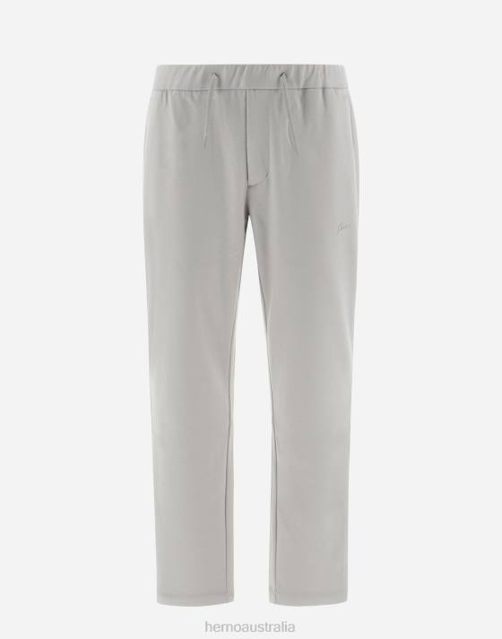 RESORT TROUSERS IN BOILED WOOL JERSEY Herno Men Chantilly 2L0H720 Clothing