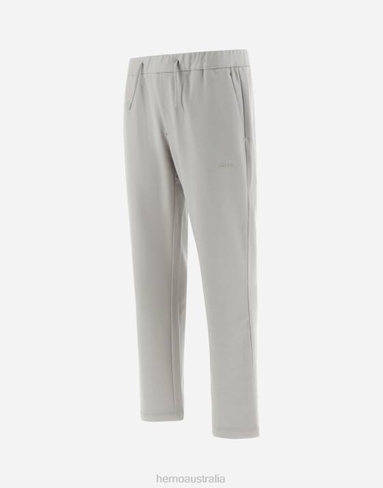 RESORT TROUSERS IN BOILED WOOL JERSEY Herno Men Chantilly 2L0H720 Clothing