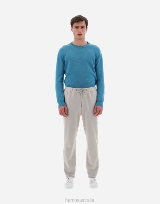 RESORT TROUSERS IN BOILED WOOL JERSEY Herno Men Chantilly 2L0H720 Clothing