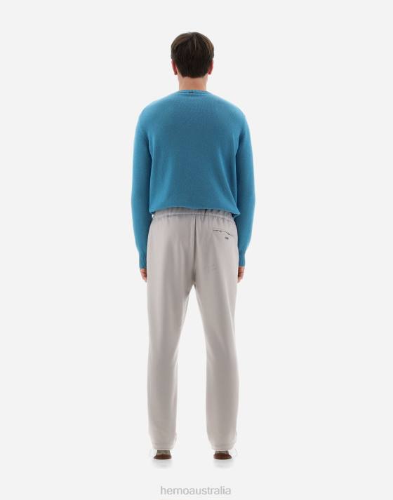 RESORT TROUSERS IN BOILED WOOL JERSEY Herno Men Chantilly 2L0H720 Clothing