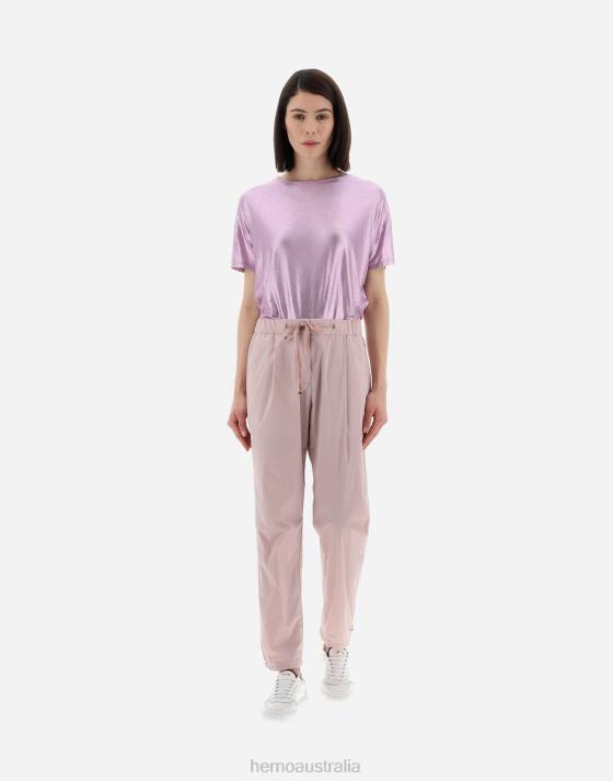 RESORT TROUSERS IN LIGHT NYLON STRETCH Herno Women Lilac 2L0H370 Clothing