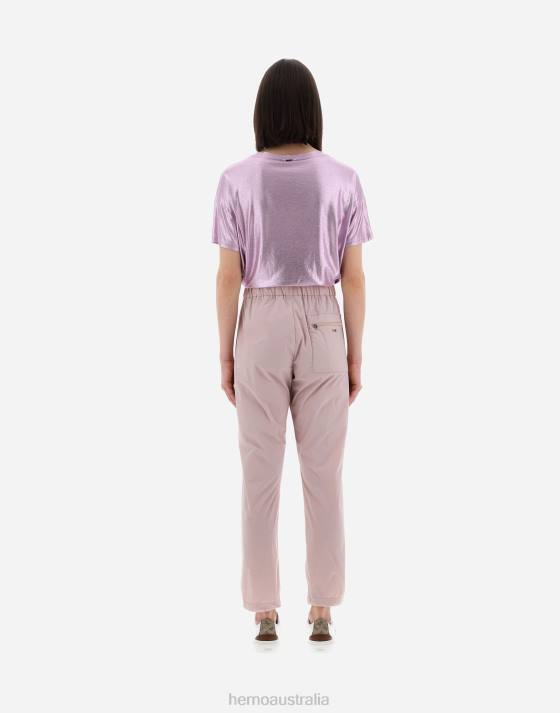 RESORT TROUSERS IN LIGHT NYLON STRETCH Herno Women Lilac 2L0H370 Clothing