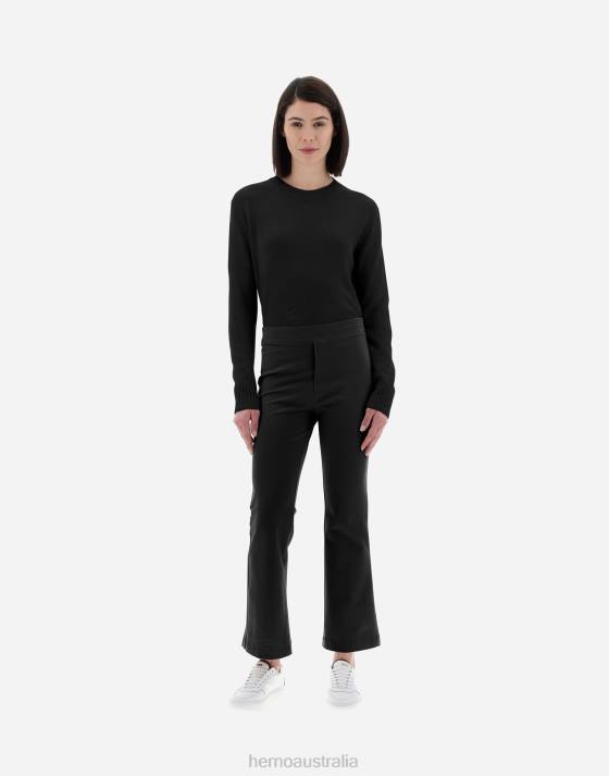 RESORT TROUSERS IN MILAN KNIT Herno Women Black 2L0H271 Clothing