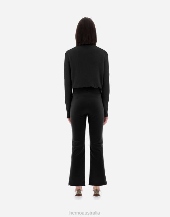 RESORT TROUSERS IN MILAN KNIT Herno Women Black 2L0H271 Clothing