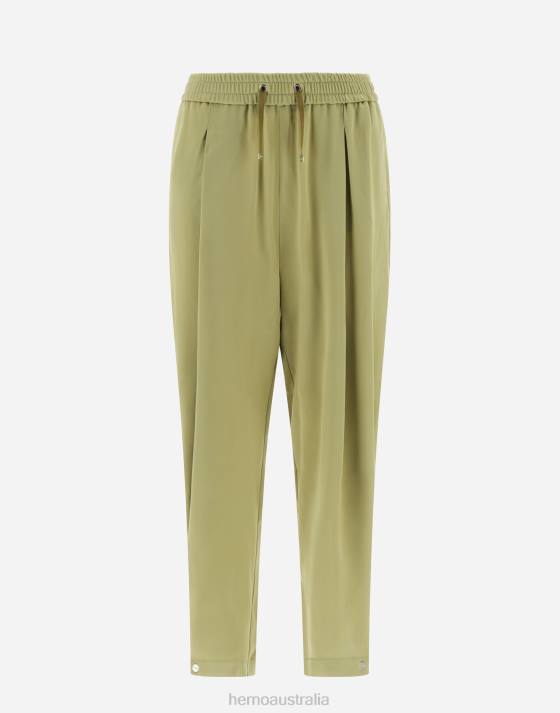 RESORT TROUSERS IN SATIN EFFECT Herno Women Canary 2L0H342 Clothing