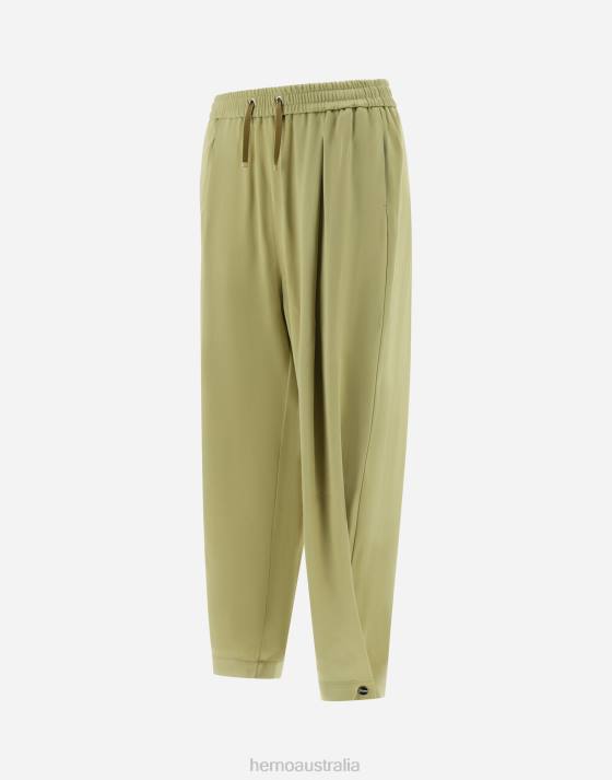 RESORT TROUSERS IN SATIN EFFECT Herno Women Canary 2L0H342 Clothing