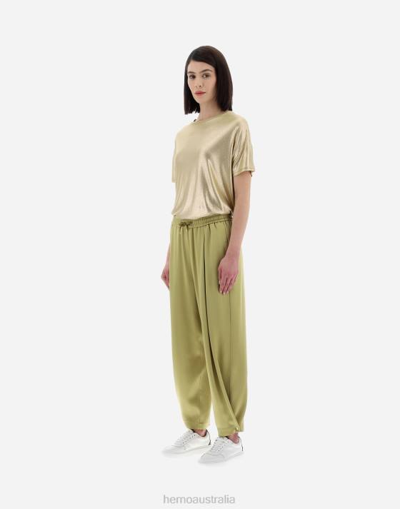 RESORT TROUSERS IN SATIN EFFECT Herno Women Canary 2L0H342 Clothing