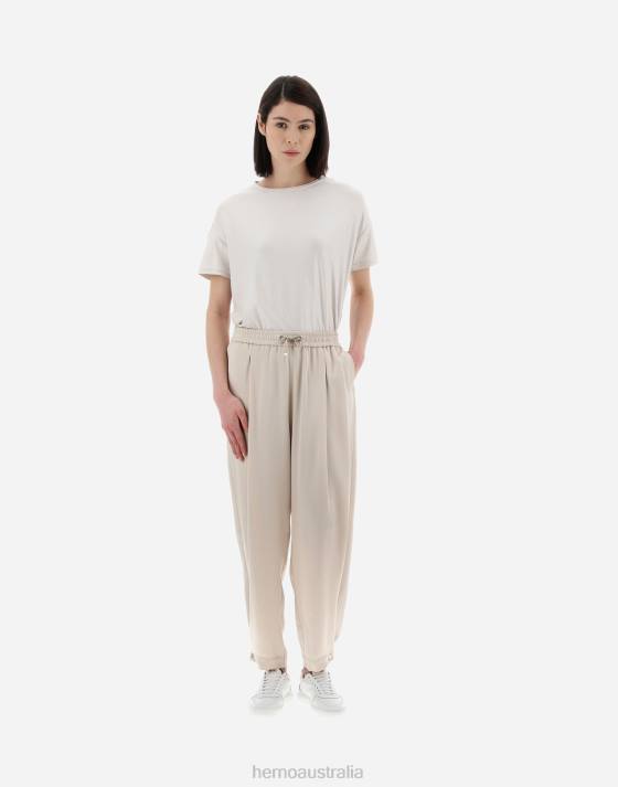 RESORT TROUSERS IN SATIN EFFECT Herno Women Chantilly 2L0H118 Clothing