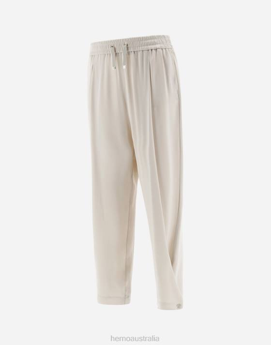 RESORT TROUSERS IN SATIN EFFECT Herno Women Chantilly 2L0H118 Clothing