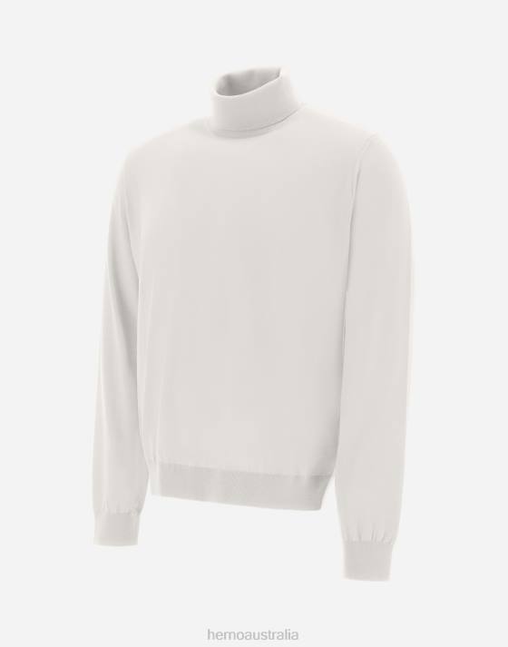 RESORT TURTLENECK SWEATER IN BREEZE Herno Men Natural 2L0H540 Clothing