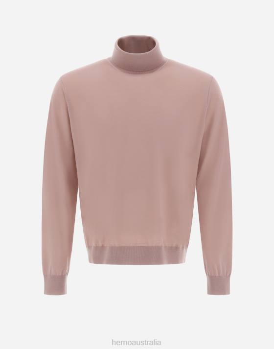 RESORT TURTLENECK SWEATER IN BREEZE Herno Men Pink 2L0H668 Clothing