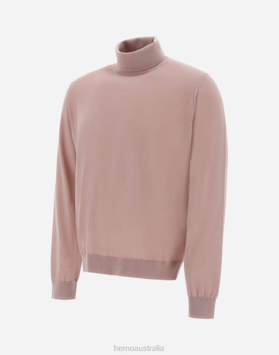 RESORT TURTLENECK SWEATER IN BREEZE Herno Men Pink 2L0H668 Clothing