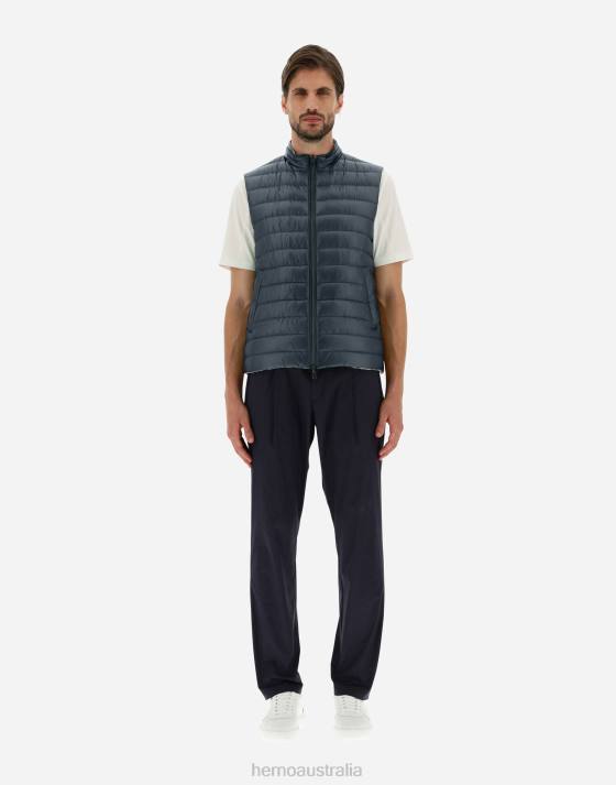 REVERSIBLE TWO-TONE WAISTCOAT IN NYLON ULTRALIGHT Herno Men Navy Blue 2L0H757 Outerwear