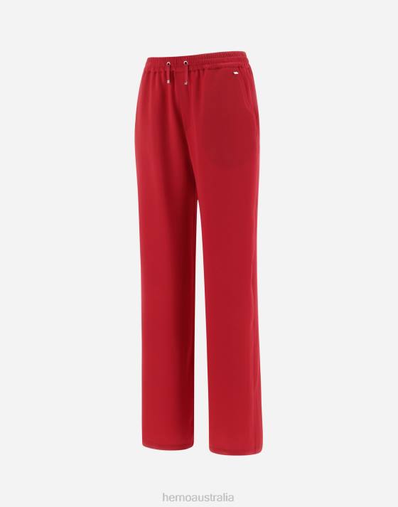 SATIN EFFECT TROUSERS Herno Women Fuchsia 2L0H49 Clothing