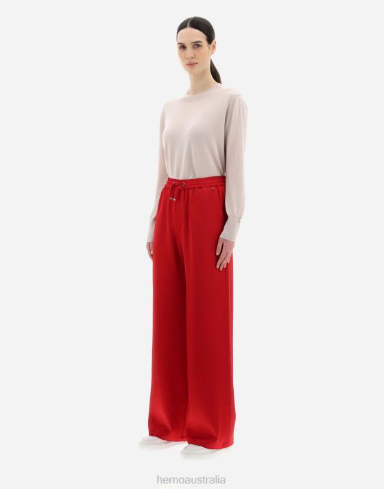 SATIN EFFECT TROUSERS Herno Women Fuchsia 2L0H49 Clothing