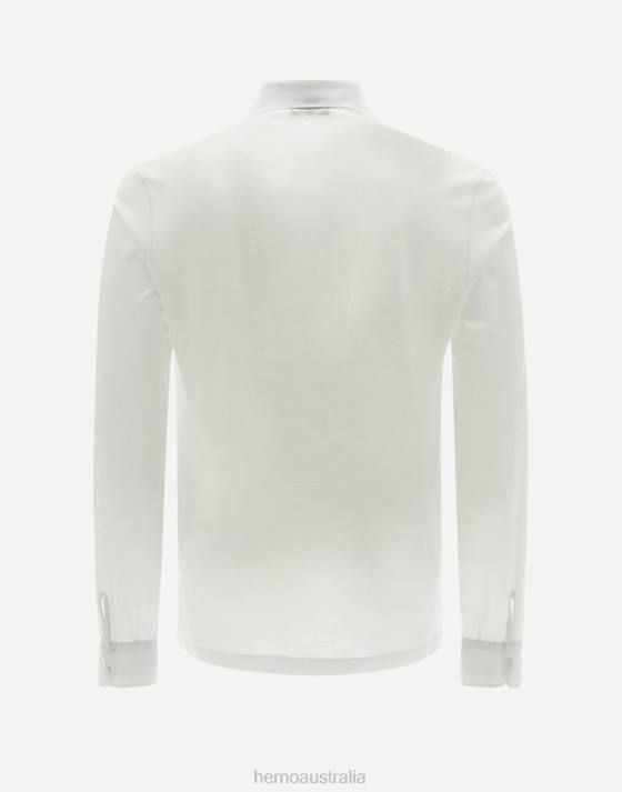 SHIRT IN CREPE JERSEY Herno Men White 2L0H824 Clothing