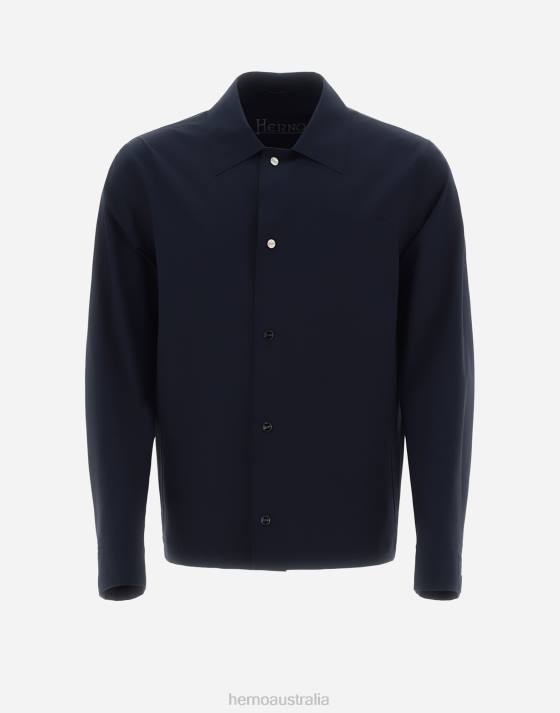 SHIRT IN ESSENCE Herno Men Navy Blue 2L0H819 Outerwear