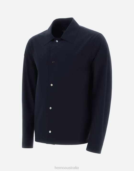 SHIRT IN ESSENCE Herno Men Navy Blue 2L0H819 Outerwear