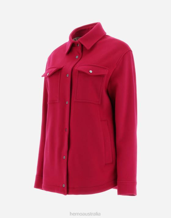 SHIRT IN LUXURY WOOL Herno Women Fuchsia 2L0H51 Outerwear