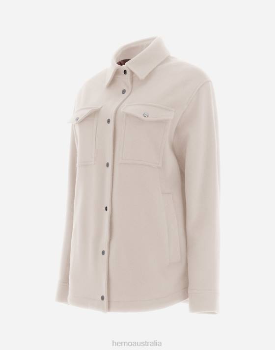 SHIRT IN LUXURY WOOL Herno Women Light Beige 2L0H250 Outerwear