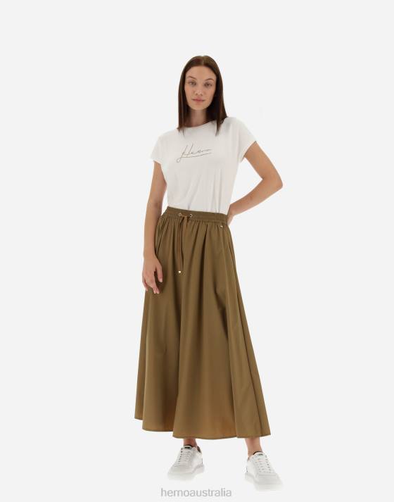 SKIRT IN LIGHT NYLON STRETCH Herno Women Copper 2L0H462 Clothing