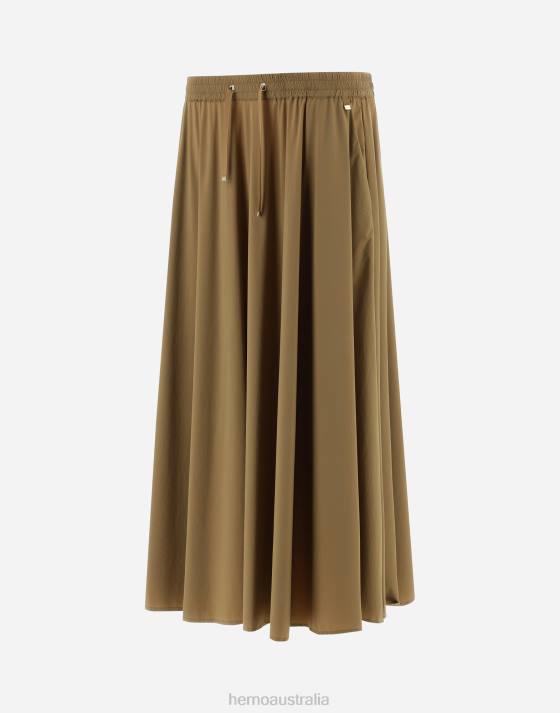 SKIRT IN LIGHT NYLON STRETCH Herno Women Copper 2L0H462 Clothing