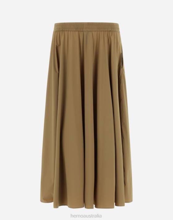 SKIRT IN LIGHT NYLON STRETCH Herno Women Copper 2L0H462 Clothing