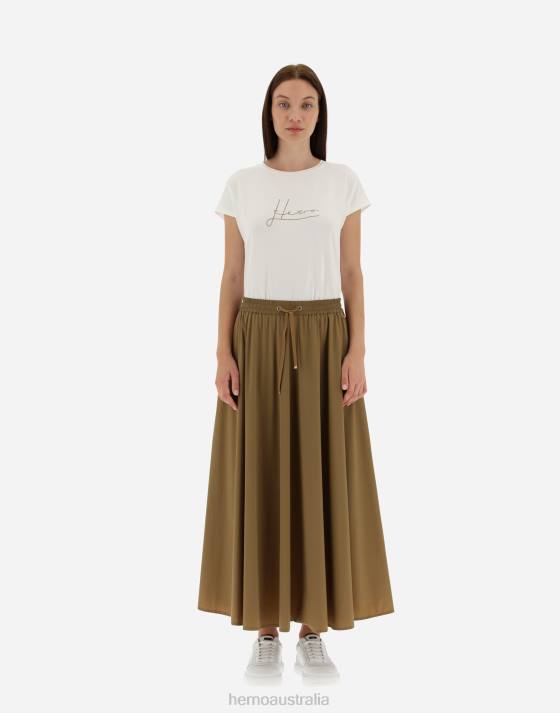 SKIRT IN LIGHT NYLON STRETCH Herno Women Copper 2L0H462 Clothing