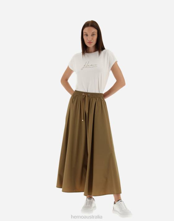 SKIRT IN LIGHT NYLON STRETCH Herno Women Copper 2L0H462 Clothing