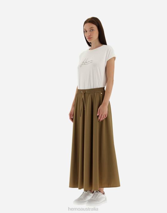 SKIRT IN LIGHT NYLON STRETCH Herno Women Copper 2L0H462 Clothing