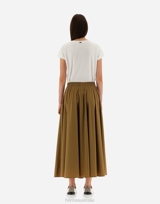 SKIRT IN LIGHT NYLON STRETCH Herno Women Copper 2L0H462 Clothing