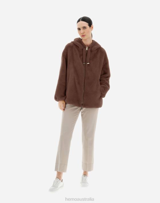 SOFT OVERSIZE BOMBER Herno Women Macadamia 2L0H404 Outerwear