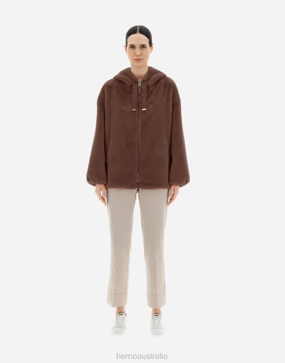 SOFT OVERSIZE BOMBER Herno Women Macadamia 2L0H404 Outerwear