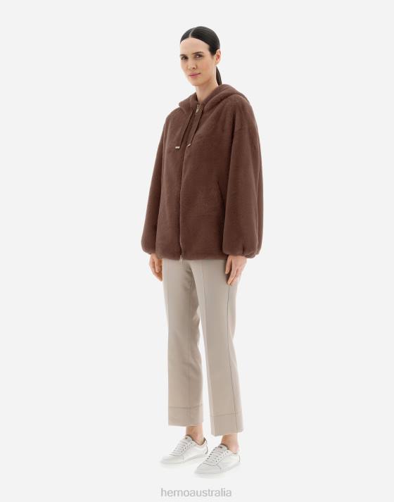 SOFT OVERSIZE BOMBER Herno Women Macadamia 2L0H404 Outerwear