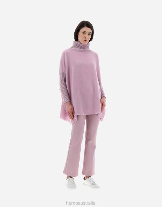 SOFT PONCHO RESORT Herno Women Lilac 2L0H378 Clothing