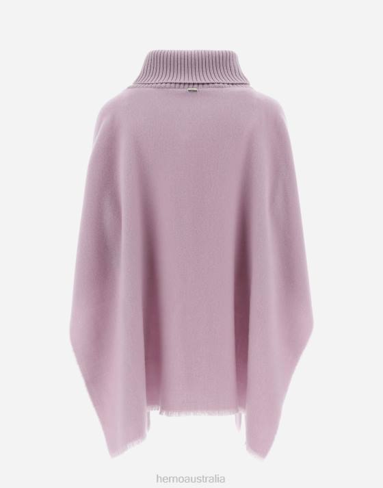 SOFT PONCHO RESORT Herno Women Lilac 2L0H378 Clothing