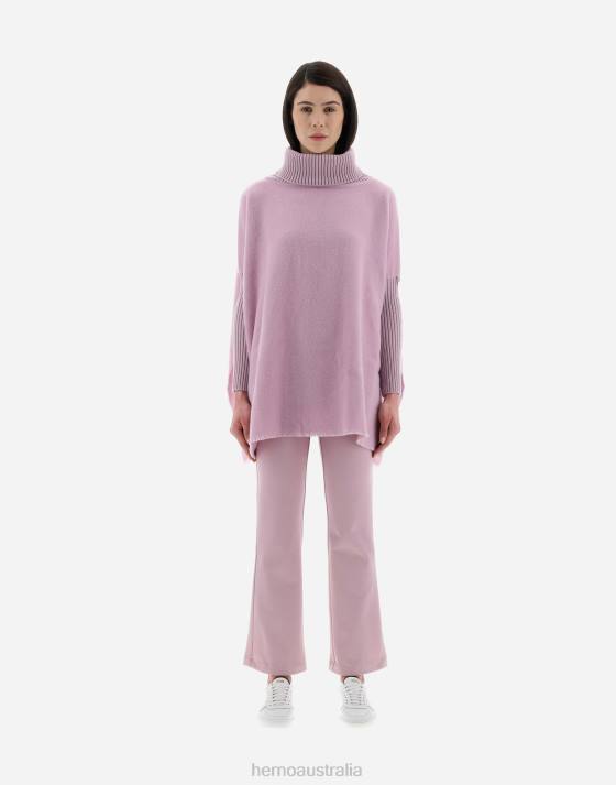 SOFT PONCHO RESORT Herno Women Lilac 2L0H378 Clothing