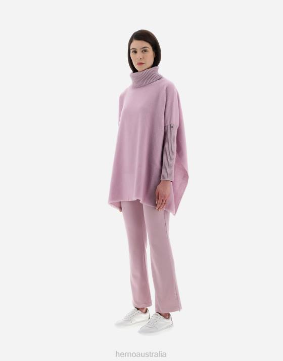 SOFT PONCHO RESORT Herno Women Lilac 2L0H378 Clothing