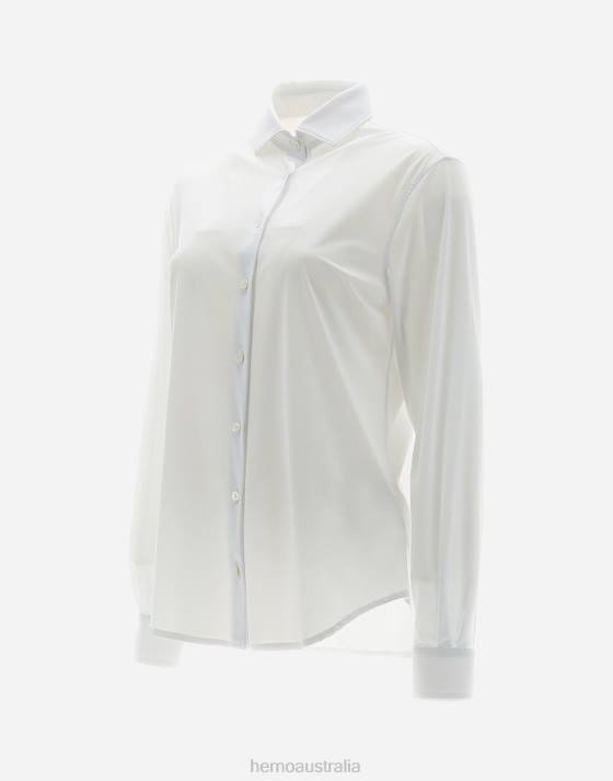 SPRING ULTRALIGHT SCUBA SHIRT Herno Women White 2L0H476 Clothing