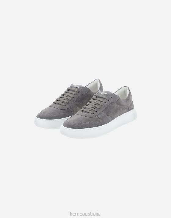 SUEDE AND MONOGRAM TRAINERS Herno Men Grey 2L0H691 Footwear