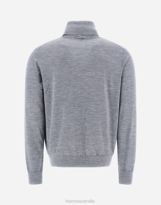 SWEATER IN BREEZE Herno Men Light grey 2L0H783 Clothing