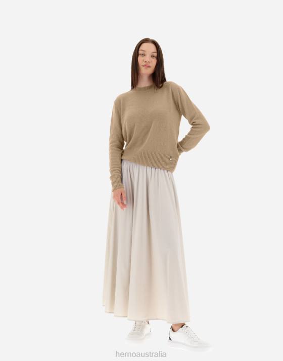 SWEATER IN CLOUD CASHMERE Herno Women Camel 2L0H478 Clothing