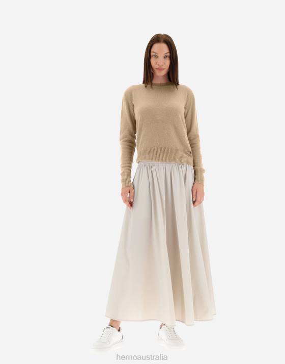 SWEATER IN CLOUD CASHMERE Herno Women Camel 2L0H478 Clothing