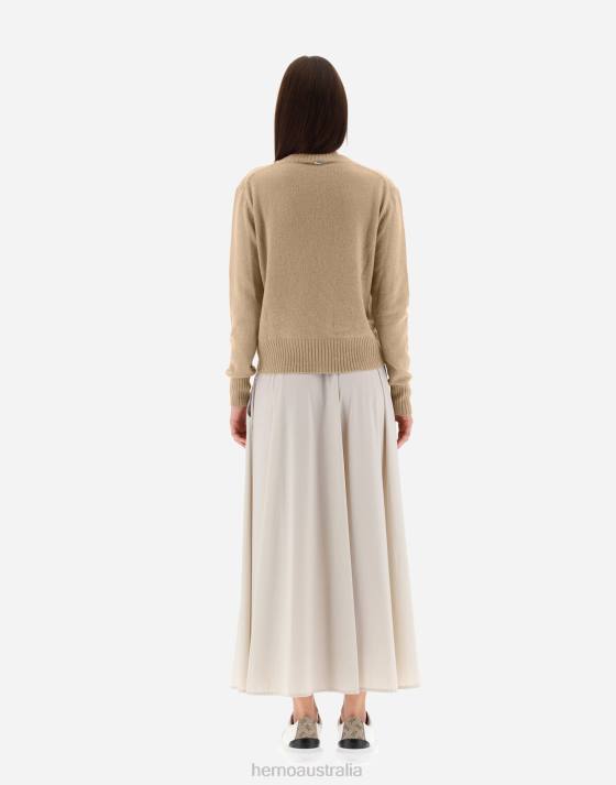 SWEATER IN CLOUD CASHMERE Herno Women Camel 2L0H478 Clothing